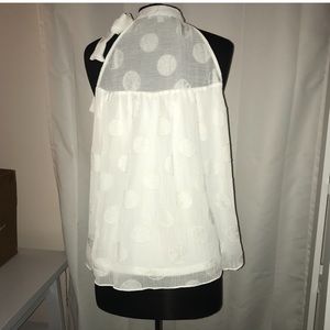 She + Sky 60s White Blouse